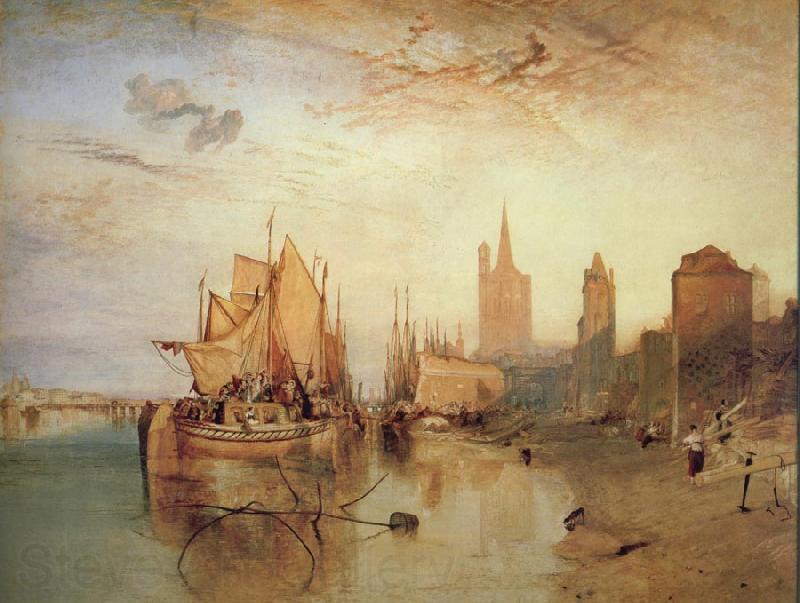 Joseph Mallord William Turner Cologne:The arrival of a packet-boat:evening